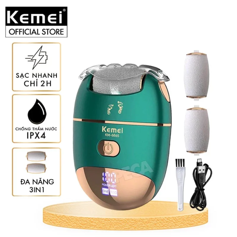 Máy chà gót chân chính hãng Kemei