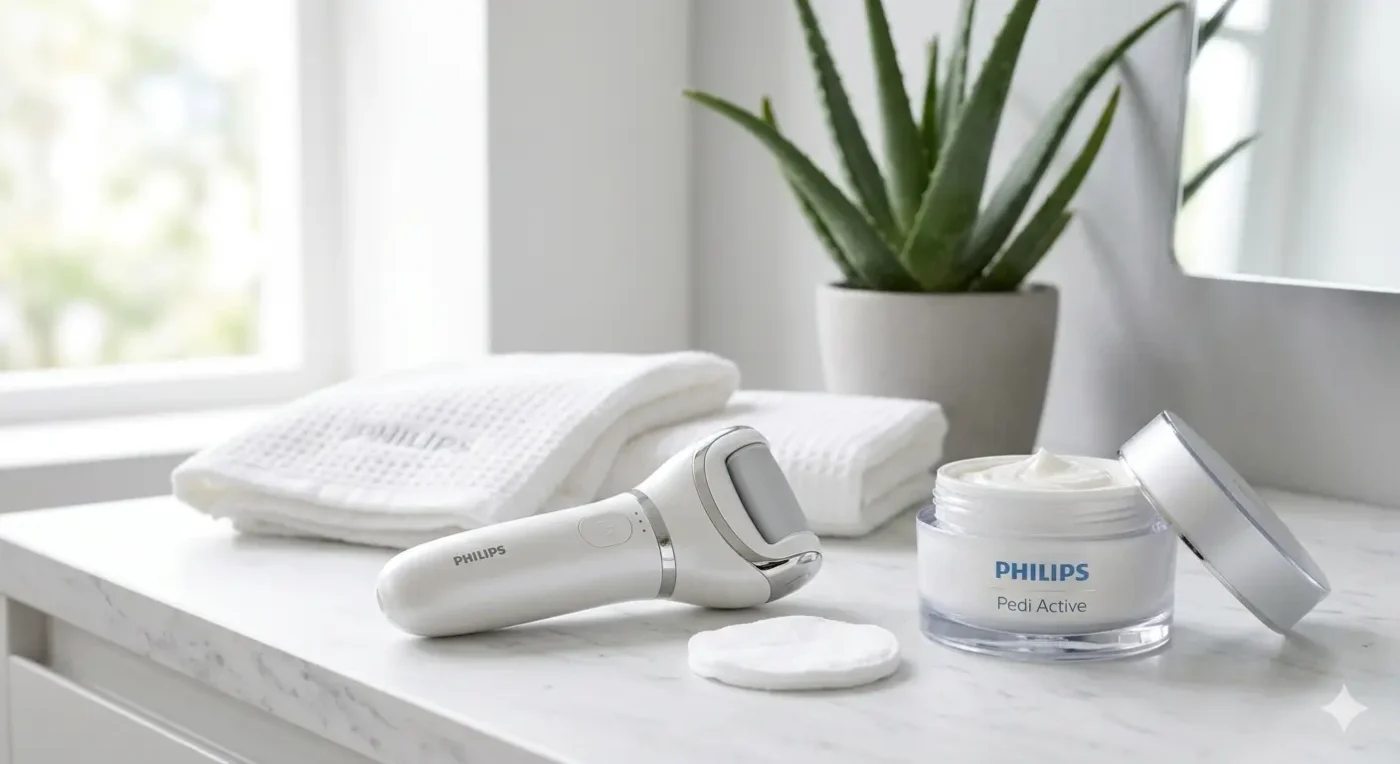 Máy chà gót chân Philips chính hãng thiết kế sang trọng cho spa tại nhà
