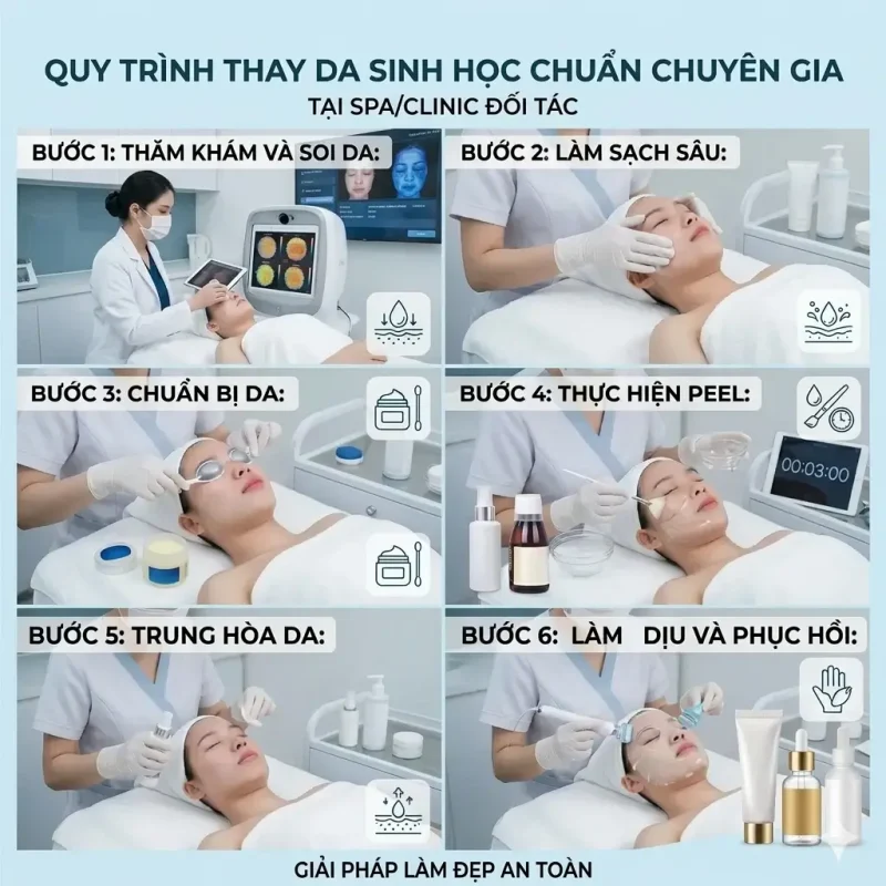 Thay Da Sinh Học Là Gì? Có Nên Peel Da Không? 4 Quy Trình Thay Da Sinh Học Peel Da Sinh Học Chuẩn Chuyên Gia Tại Spa/Clinic
