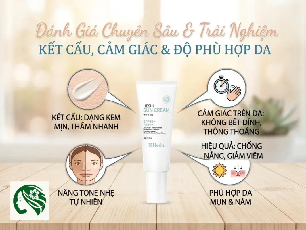 Review Chi Tiết Kết Cấu Và Hiệu Quả Kem Chống Nắng Sun Cream Cho Da Mụn Nám