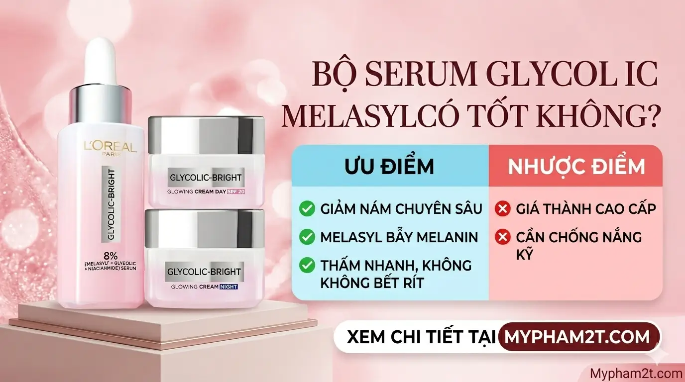 Eview Thực Tế Bộ Serum Glycolic Melasyl Có Tốt Không?
