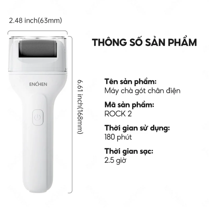 Thông số sản phẩm máy chà gót chân Xiaomi Enchen Rock