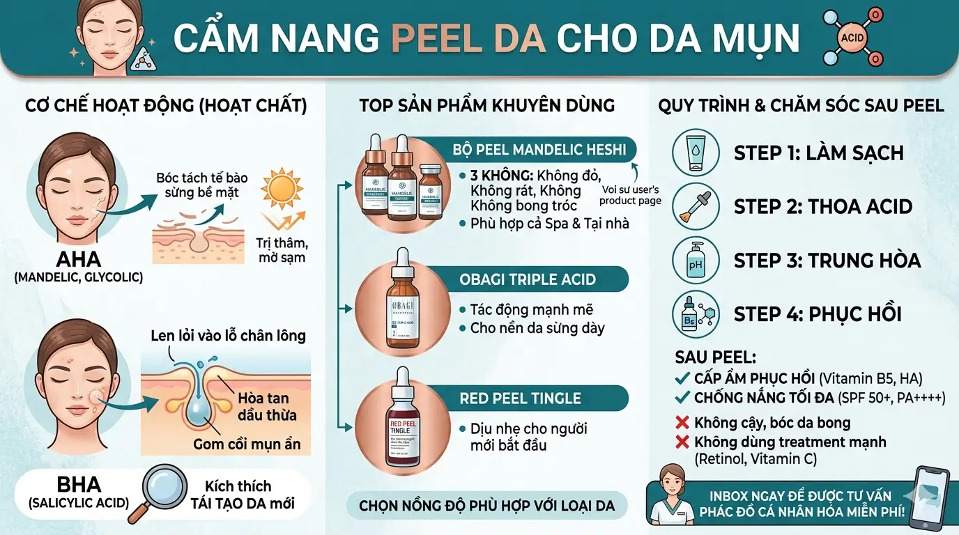 Cẩm Nang Peel Da Cho Da Mụn