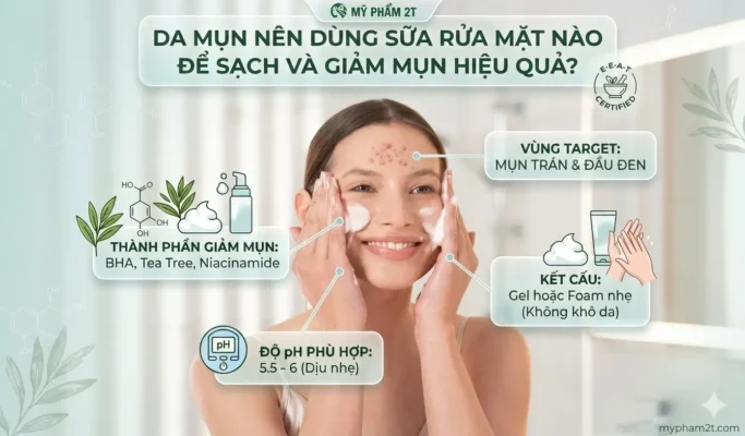 Tiêu Chí Lựa Chọn Sữa Rửa Mặt Cho Da Mụn Chuẩn Chuyên Gia
