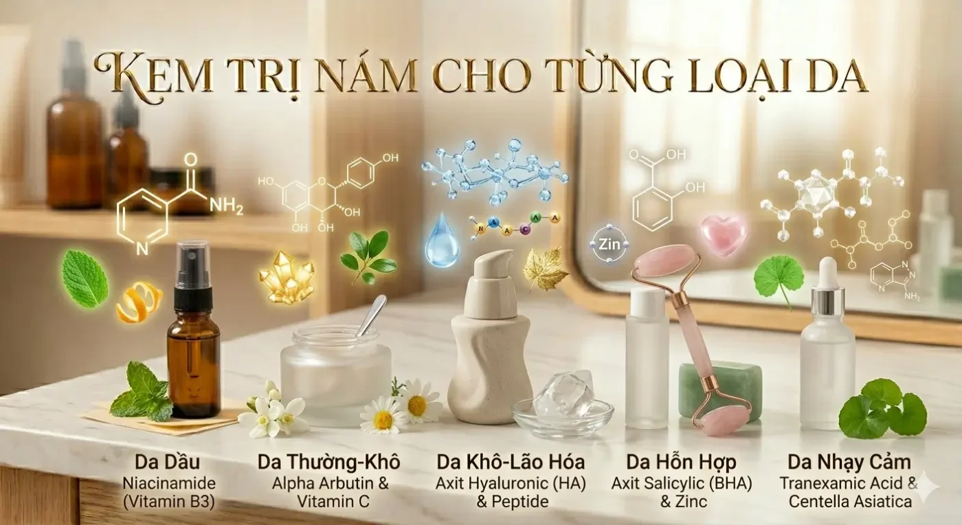 Các Giải Pháp Và Hoạt Chất Chuyên Sâu Giúp Giảm Thâm Nám Hiệu Quả Cho Mọi Nền Da.sự Kết Hợp Giữa Khoa Học (Biểu Tượng Phân Tử Hoạt Chất) Và Thiên Nhiên Trong Các Dòng Kem Trị Nám Cao Cấp Tại Mypham2T.