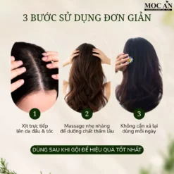 Hướng Dẫn Sử Dụng Xịt Dưỡng Tóc Tinh Dầu Bưởi Mộc Ân 3 Bước Đơn Giản