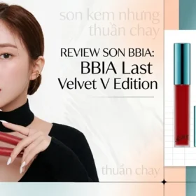 Review Son Bbia Last Velvet Tint V Edition Chi Tiết, Màu #03 Extra Red Trên Môi.