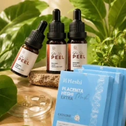 Combo Dưỡng Da Heshi Placenta Extra Mask Và Glow Skin Peel Giúp Da Sáng Khỏe, Căng Mịn