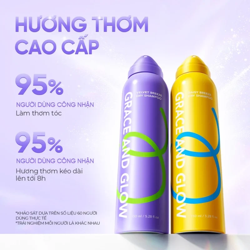 Đánh Giá Dầu Gội Khô Grace And Glow Phồng Tóc Thực Tế 3 Dầu Gội Khô Phồng Tóc Grace And Glow Lưu Hương 8H