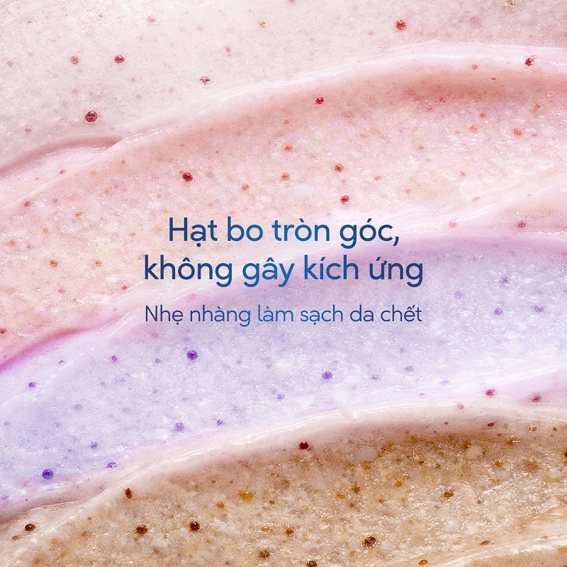 Kết Cấu Hạt Tẩy Tế Bào Chết Dove Bo Tròn Góc Không Gây Kích Ứng