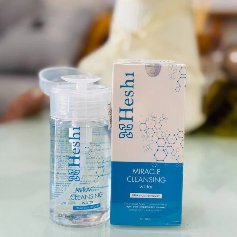 Nước Tẩy Trang Heshi Miracle Cleansing 130Ml – Dạng Xịt Sạch Sâu Dịu Nhẹ, Tiết Kiệm 8 Nước Tẩy Trang Heshi Miracle Cleansing – MakeUp Remover Sạch Sâu Dịu Nhẹ