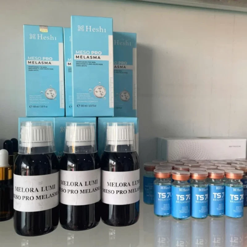 Ts70 Heshi Brightening 10Ml – Tinh Chất Mờ Nám Sáng Da, Giảm Mụn, Ngăn Lão Hóa 13 Ts70 Heshi Brightening Và Bộ Sản Phẩm Trị Nám Heshi Meso Pro Melasma