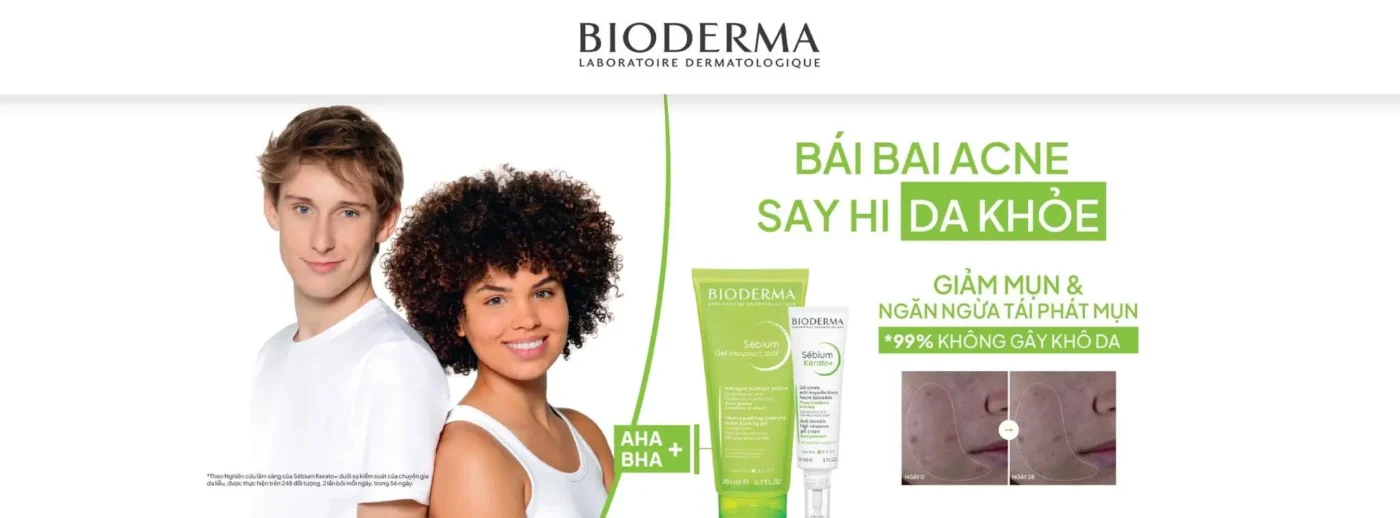 Bộ Đôi Bioderma Sébium Gel Moussant Actif Và Kerato+ Hỗ Trợ Giảm Mụn Và Ngăn Ngừa Tái Phát Cho Da Khỏe.