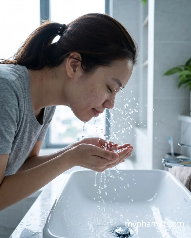 Cách Kiểm Soát Dầu Thừa Hiệu Quả Trong Mùa Hè Không Lo Rát Da 2 Thực Hiện Bước Rửa Mặt Da Dầu Đúng Cách Với Nước Mát Để Kiểm Soát Dầu Thừa Hiệu Quả