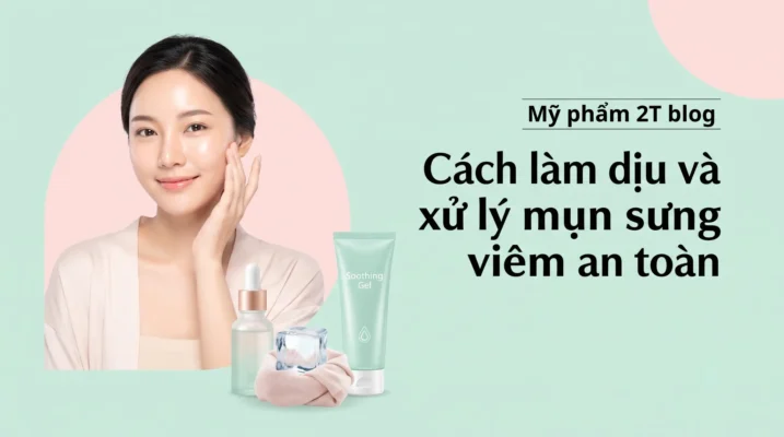 Banner Bài Viết Cách Làm Dịu Và Xử Lý Mụn Sưng Viêm An Toàn Từ Mỹ Phẩm 2T Blog.