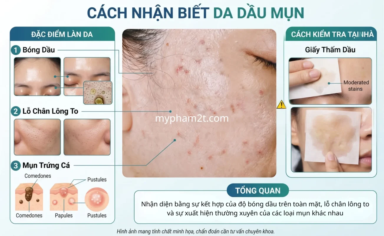 Cách Nhận Biết Da Dầu Mụn Trước Khi Chọn Kem Dưỡng Ẩm Không Gây Bít Tắc Lỗ Chân Lông