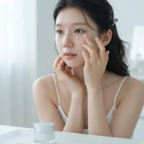 Cách Thoa Kem Dưỡng Mắt Tránh Đọng Phấn Rãnh Mắt Tại Nhà: Vỗ Nhẹ Bằng Ngón Áp Út Trên Xương Ổ Mắt