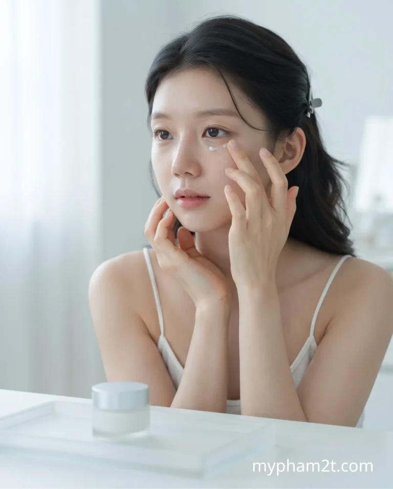 Cách Thoa Kem Dưỡng Mắt Tránh Đọng Phấn Rãnh Mắt Tại Nhà