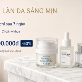 Combo Tái Sinh Da Sáng Mịn 7 Ngày: Peel + Kem Sáng + Kem Dịu, Giảm 50%