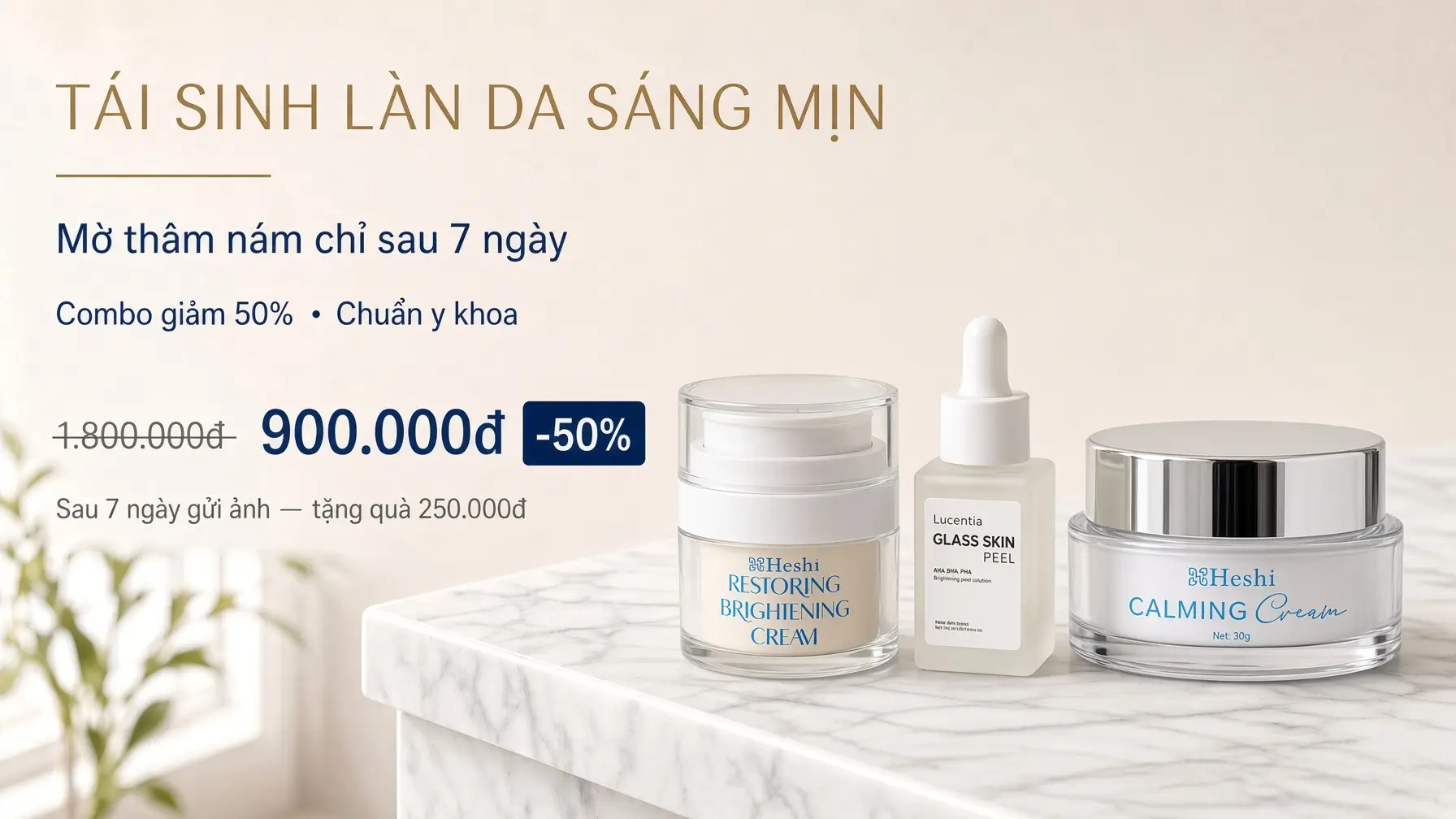 Combo Tái Sinh Da Sáng Mịn 7 Ngày