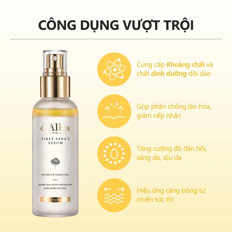 Công Dụng Của D'Alba First Spray Serum Là Gì