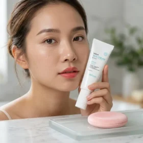Cách Dặm Lại Kem Chống Nắng Khi Đã Có Lớp Trang Điểm Với Heshi Sun Cream