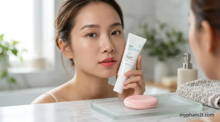 Cách Dặm Lại Kem Chống Nắng Khi Đã Có Lớp Trang Điểm Với Heshi Sun Cream