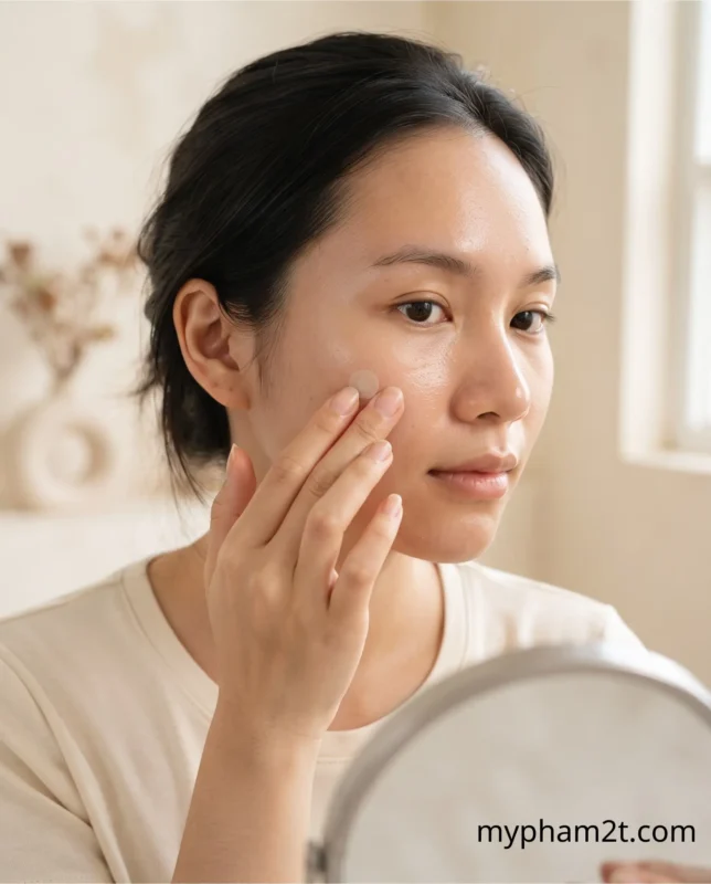 Dán Miếng Hydrocolloid Sau Nặn Mụn Để Che Vết Thương
