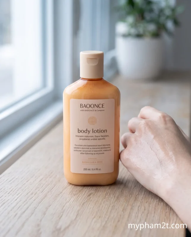 Cách Dùng Lotion Chứa Aha/Bha Dưỡng Thể Mịn Màng 4 Lotion Aha Bha Dưỡng Thể Và Lớp Mỏng Trên Mu Bàn Tay