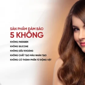 Chai Xịt Ha'Sol Anagen Active Tonic Và Một Phụ Nữ Có Mái Tóc Khỏe Mạnh. Văn Bản Nêu Rõ 5 Điều Không: Không Paraben, Silicone, Dầu Khoáng, Màu Nhân Tạo, Thành Phần Động Vật.