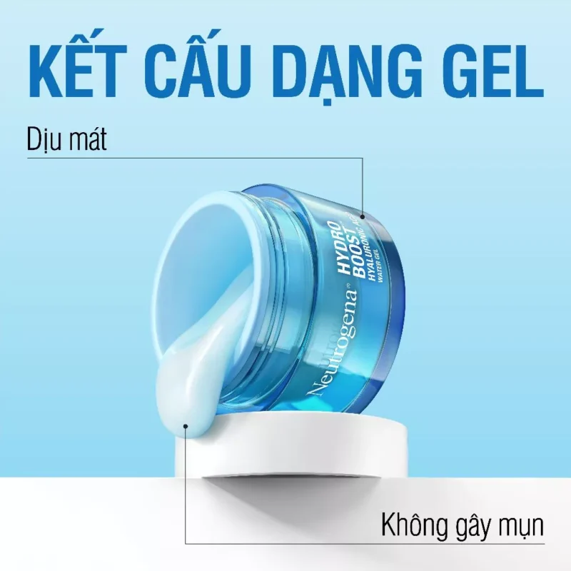 Cận Cảnh Chất Kem Dạng Gel Xanh Mỏng Nhẹ Của Neutrogena Hydro Boost Water Gel, Không Gây Mụn
