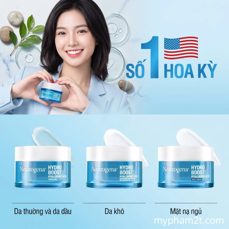 Neutrogena Hydro Boost Cho Da Thường Đến Da Dầu, Da Khô Và Mặt Nạ Ngủ