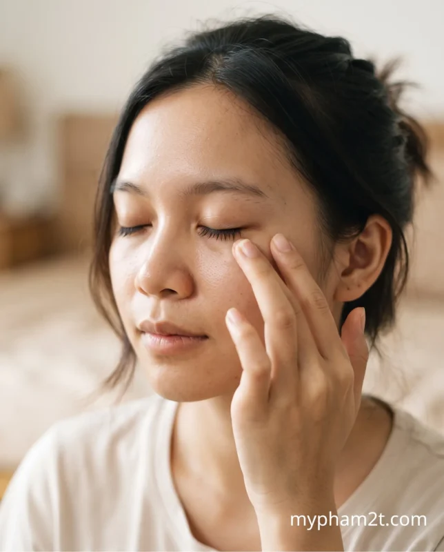 Cách Massage Mặt Nâng Cơ Và Tăng Tuần Hoàn Máu Tại Nhà 4 Massage Mặt Tăng Tuần Hoàn Máu Vùng Mắt Bằng Ngón Áp Út