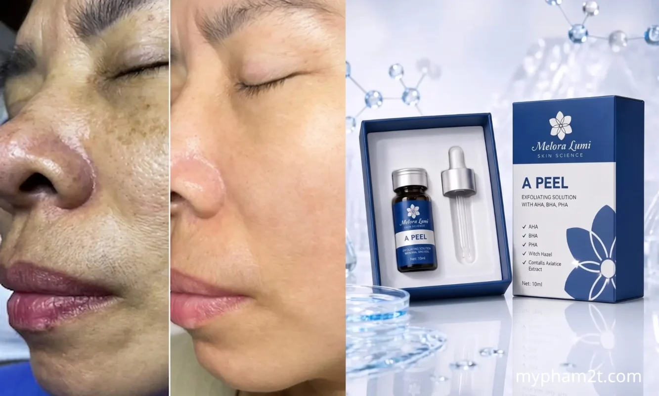 A Peel Melora Lumi 10Ml Tinh Chất Peel Da Tái Tạo &Amp; Rạng Rỡ 8 Hiệu Quả Trước Và Sau Khi Sử Dụng Thay Da Sinh Học Melora Lumi A Peel Trị Mụn Mờ Thâm