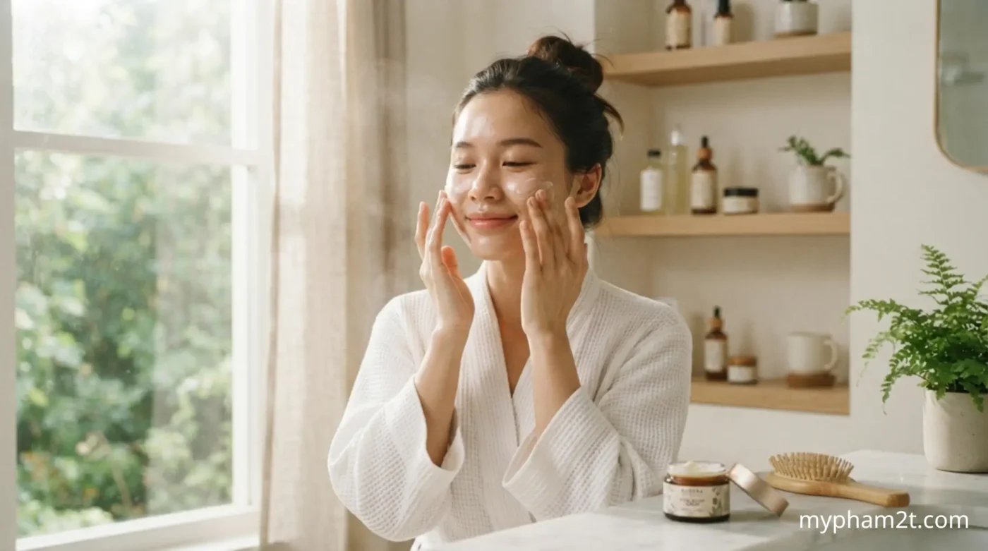Các Bước Thoa Kem Dưỡng Ẩm Chuẩn Khoa Học Trong Quy Trình Chăm Sóc Da Nhạy Cảm 