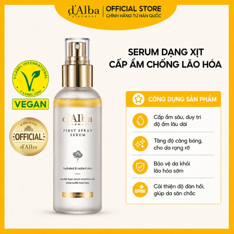Serum Dạng Xịt D'Alba Có Tốt Không Và Hiệu Ứng Căng Bóng