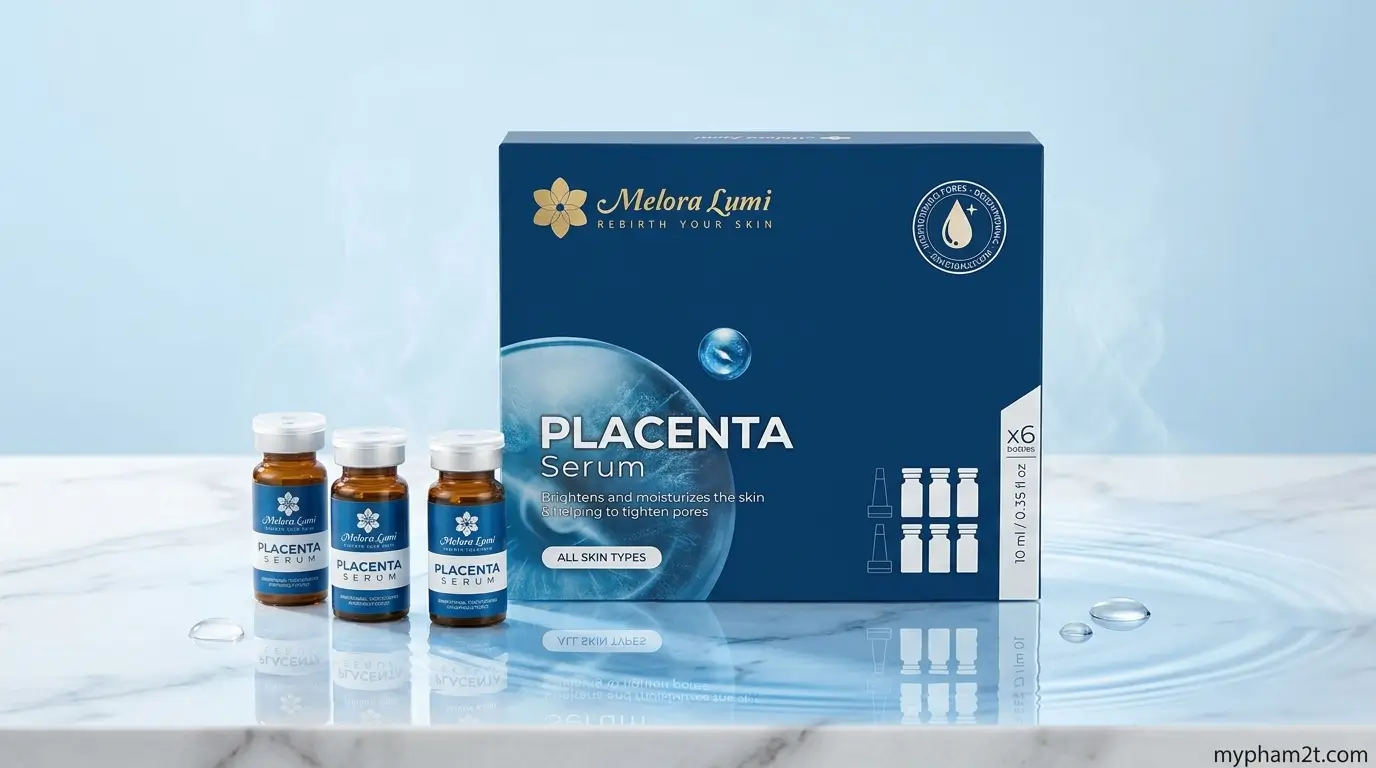 Serum Tế Bào Gốc Melora Lumi Placenta Bí Quyết Tái Tạo Và Dưỡng Trắng Da Hoàn Hảo 8 Serum Tế Bào Gốc Melora Lumi Placenta Chính Hãng Dạng Hộp 6 Lọ Dưỡng Trắng Se Khít Lỗ Chân Lông