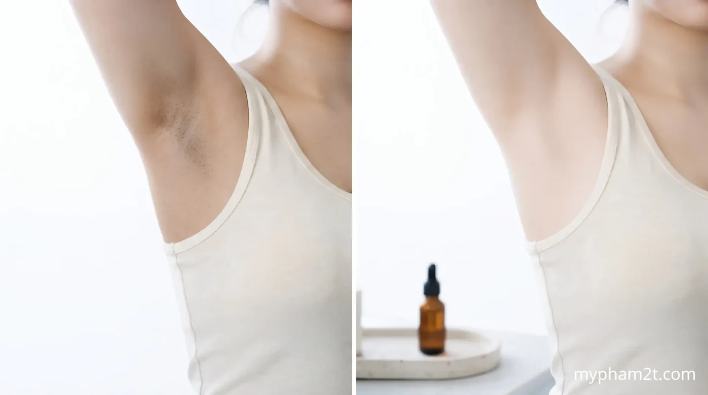 So Sánh Da Sau Khi Dùng Dầu Cyperus Tẩy Lông Đúng Cách