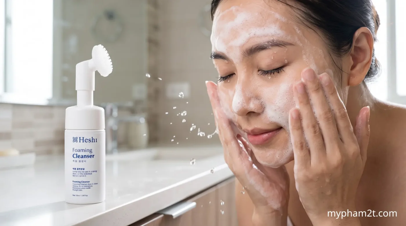 Hướng Dẫn Cách Làm Sạch Kép Đúng Chuẩn Cho Da Dầu Mụn Và Nhạy Cảm 3 Dùng Sữa Rửa Mặt Tạo Bọt Ph Chuẩn Làm Sạch Dịu Nhẹ