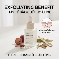 Cơ Chế Tẩy Tế Bào Chết Hóa Học Của Tinh Chất Glass Skin Peel Lucentia Giúp Thông Thoáng Lỗ Chân Lông