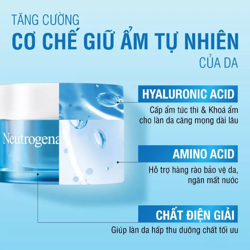 Phân Tích Thành Phần Hyaluronic Acid, Amino Acid Và Chất Điện Giải Trong Kem Dưỡng Neutrogena Hydro Boost