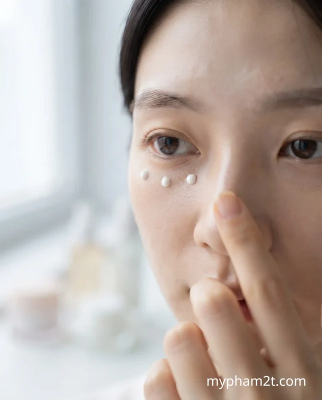 Cách Thoa Kem Dưỡng Mắt Tránh Đọng Phấn Rãnh Mắt Tại Nhà 4 Cách Thoa Kem Dưỡng Mắt Tránh Đọng Phấn Rãnh Mắt Bằng 3 Điểm Chấm Trên Xương Ổ Mắt