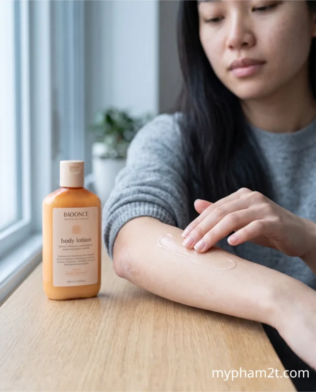 Cách Dùng Lotion Chứa Aha/Bha Dưỡng Thể Mịn Màng 2 Thoa Lotion Aha Bha Lớp Mỏng Trên Cánh Tay Khô
