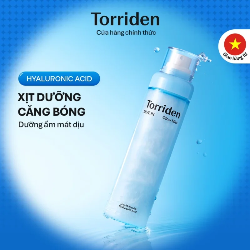 Xịt Dưỡng Căng Bóng Torriden Dive In Glow Mist Chai Xanh Đá Hyaluronic Acid