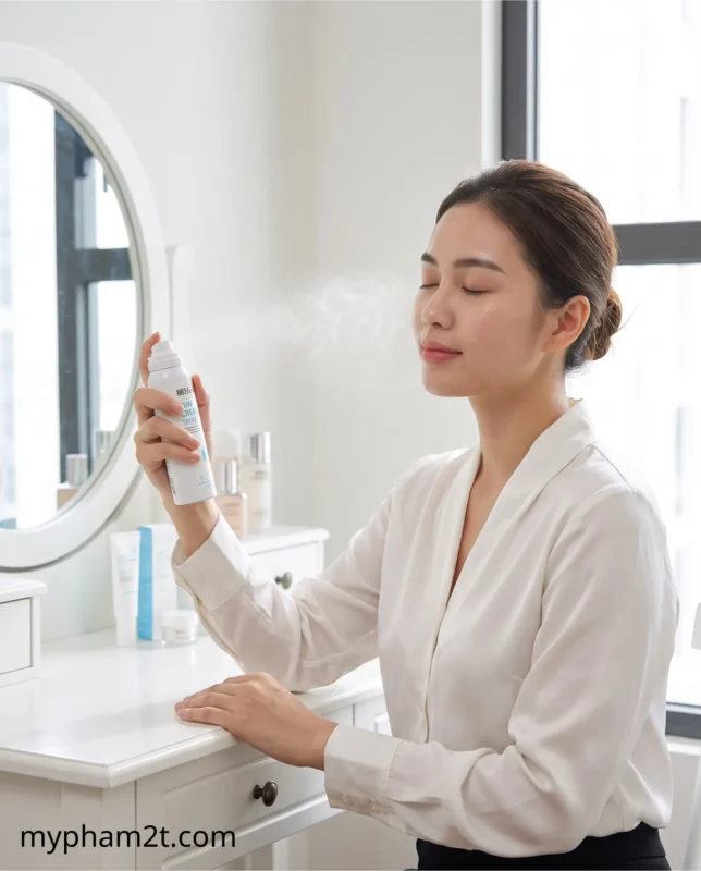 Cách Dặm Lại Kem Chống Nắng Khi Đã Có Lớp Trang Điểm 3 Xịt Chống Nắng Lên Lớp Nền Khoảng Cách 15–20 Cm