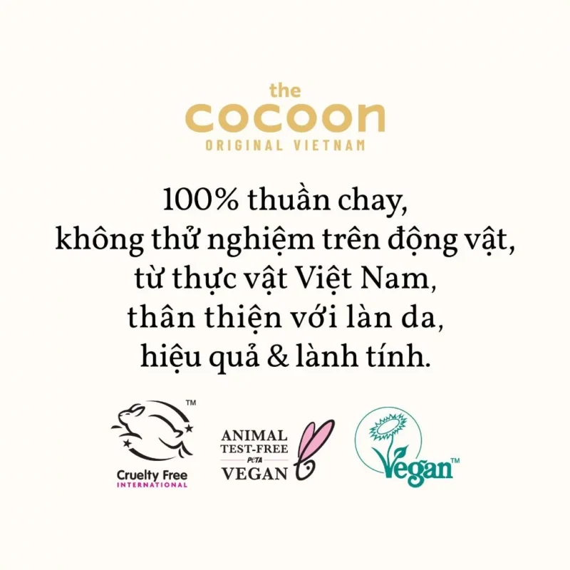 Bảng Chứng Nhận Mỹ Phẩm Thuần Chay 100% Chính Hãng Của Cocoon