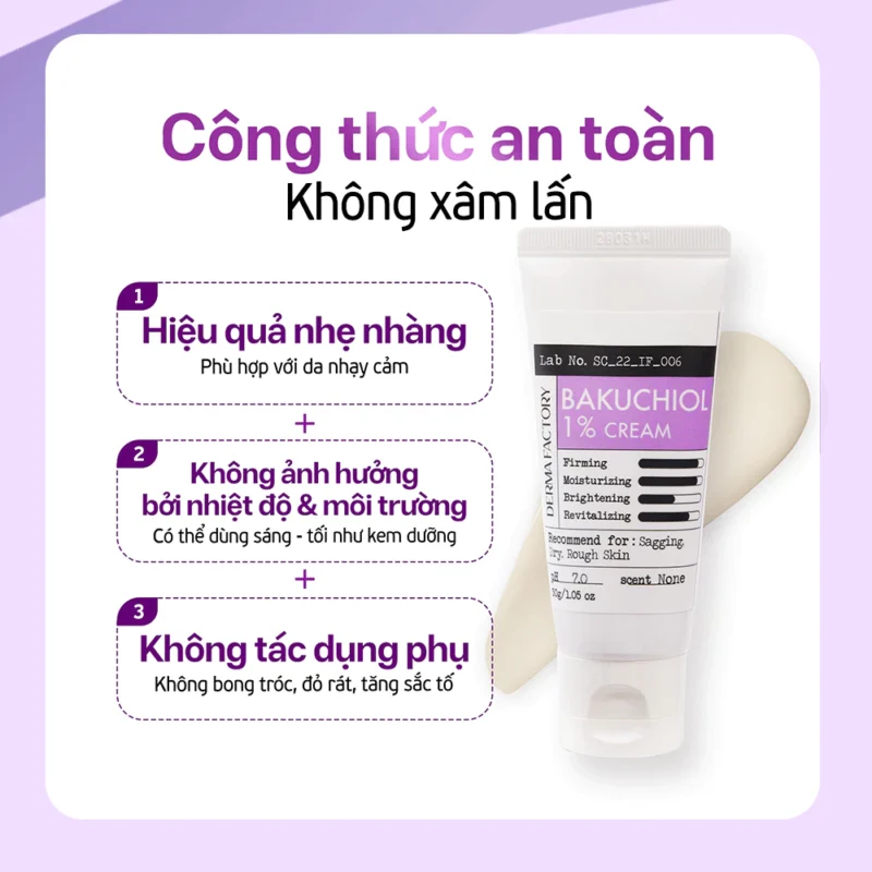 Bakuchiol 1% Công Thức Dịu Nhẹ Phù Hợp Da Nhạy Cảm