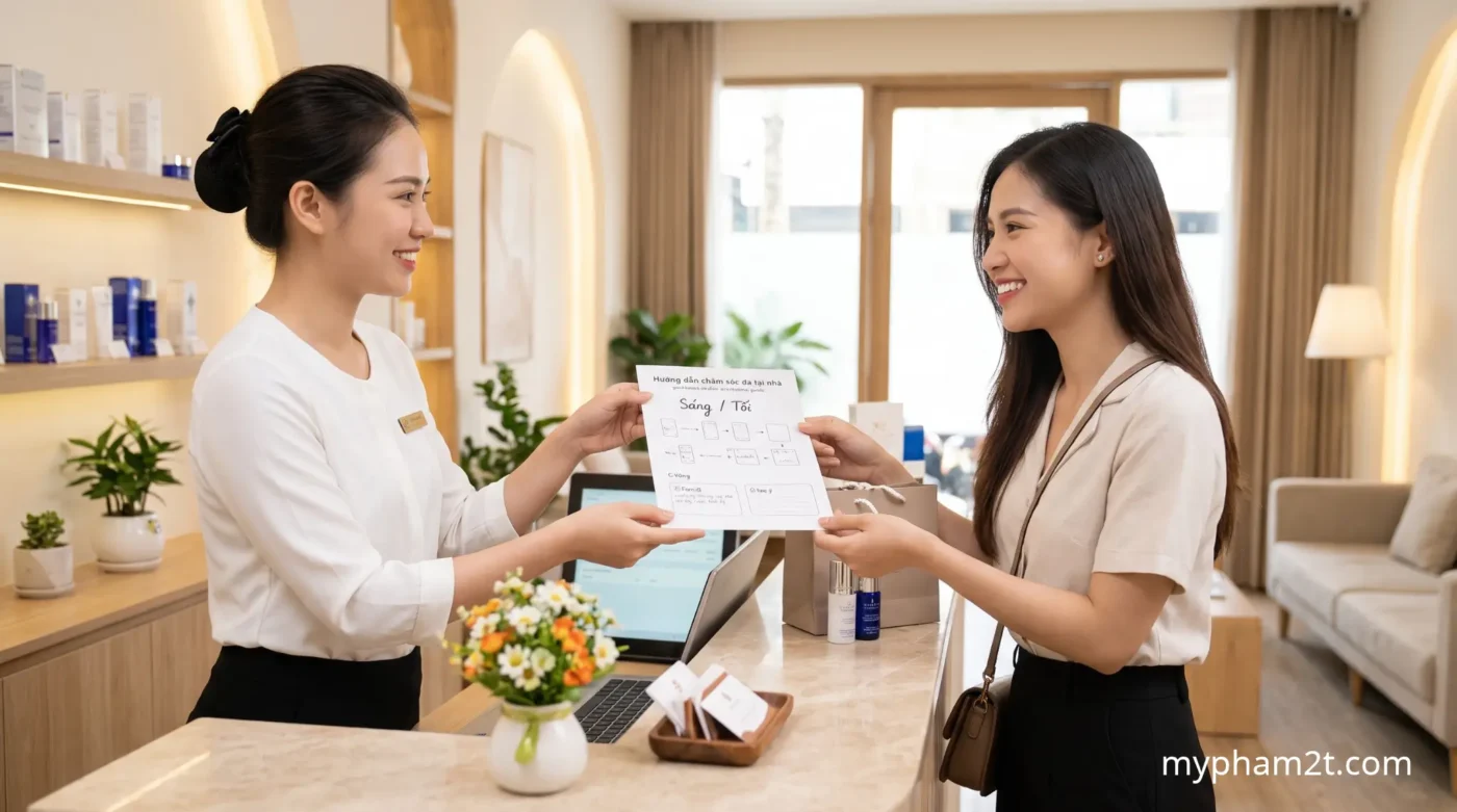 Quy Trình Giao Tiếp Cho Kỹ Thuật Viên Spa Hướng Dẫn Skincare Tại Nhà