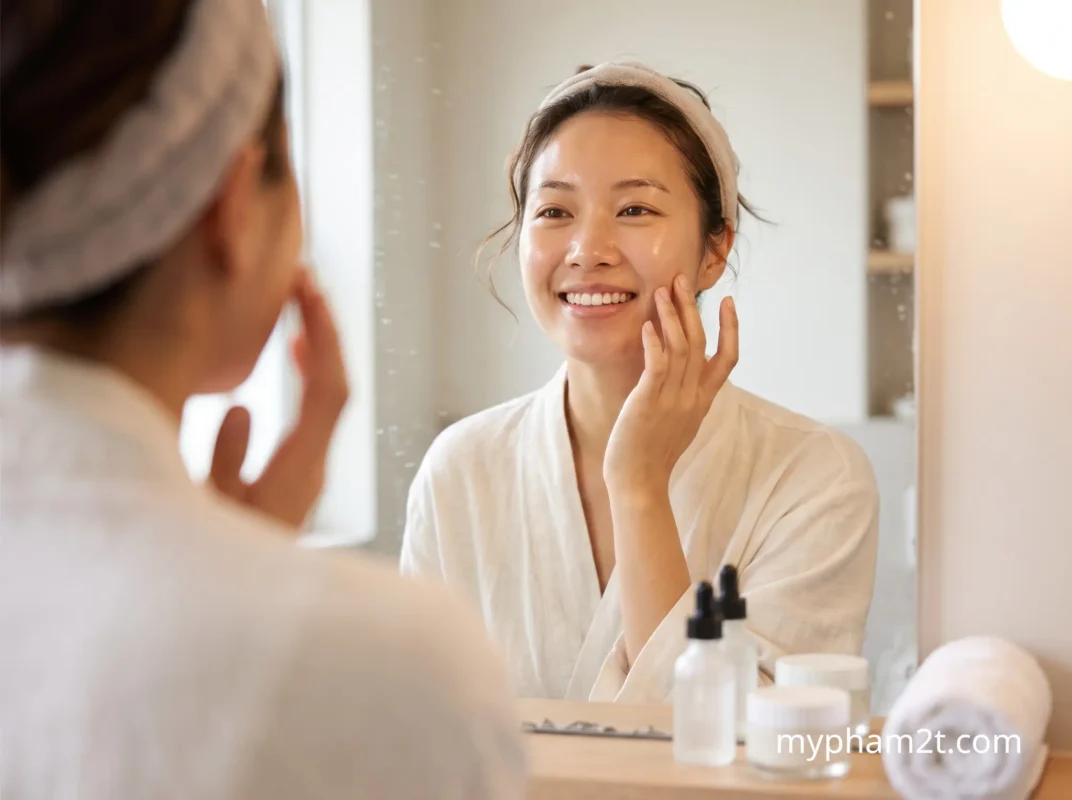 Làn Da Sạch Khỏe Sau Quy Trình Xông Hơi Và Hút Bã Nhờn