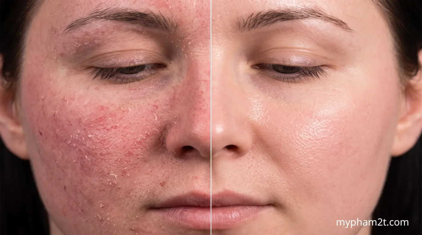 Phục Hồi Da Dầy Sừng, Bong Tróc Do Corticoid, Rượu Thuốc Chuẩn Y Khoa 3 Phục Hồi Da Dầy Sừng Corticoid Rượu Thuốc So Sánh Da Phục Hồi Thành Công